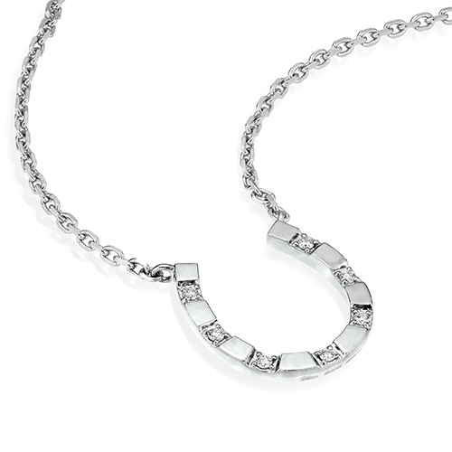 DIAMOND HORSESHOE NECKLACE(2SN1696)SV925 ネックレス｜スター