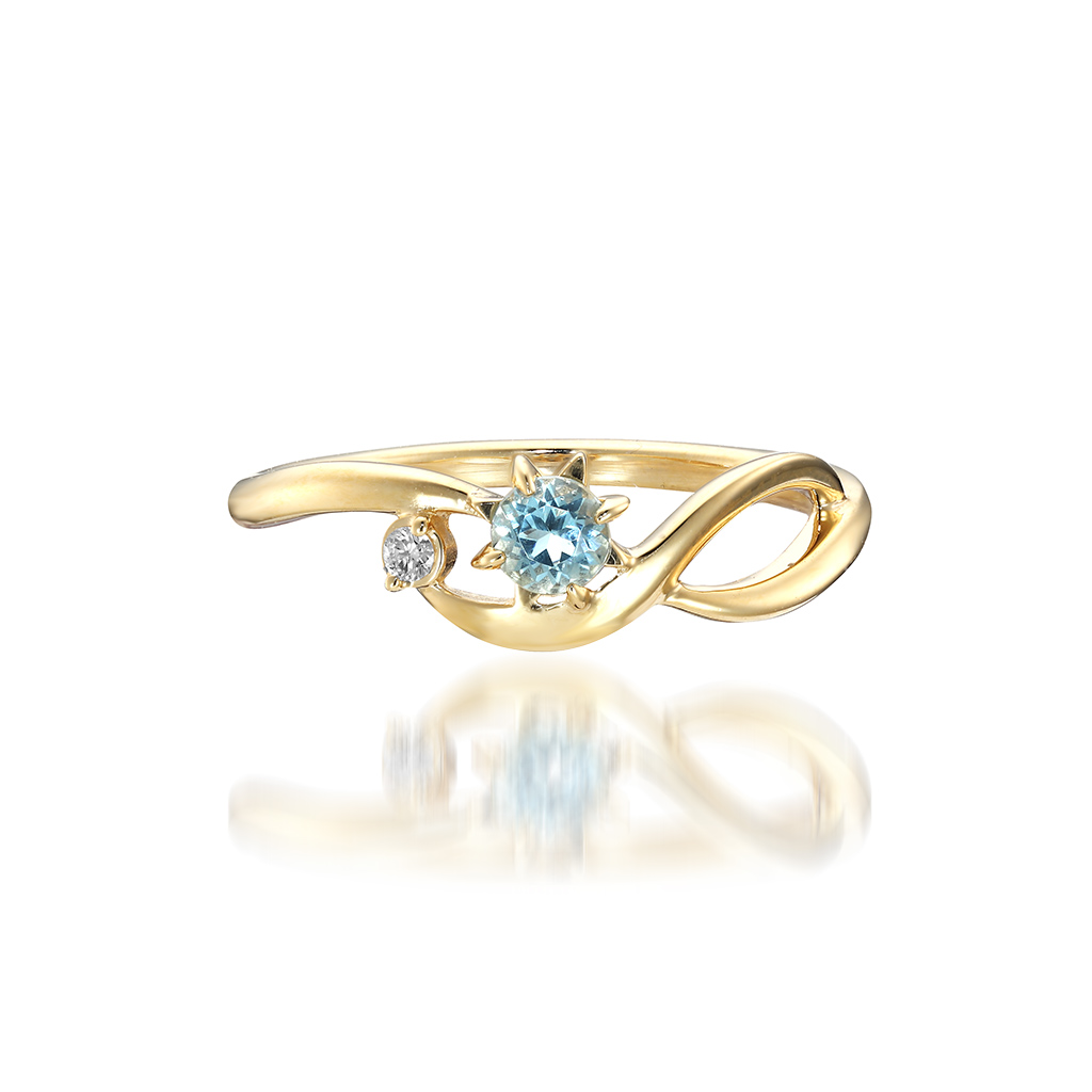 STAR BREEZE PINKIE RING(2ZR1589)K18 ピンキーリング｜スター 