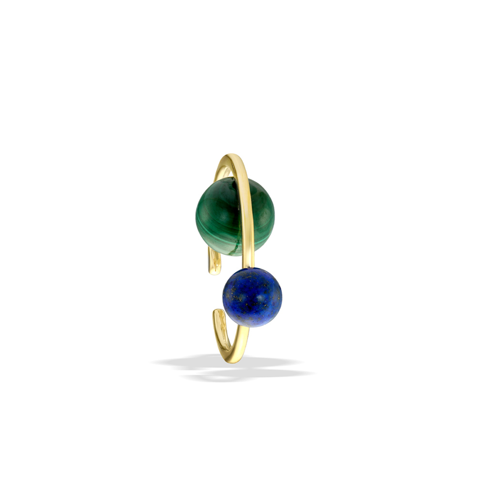 イヤーカフMALACHITE/LAPIS LAZULI EAR CUFF(2JE0143)|スター