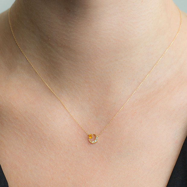 ネックレスCITRINE MOON NECKLACE(2ZN2318)｜スタージュエリー公式 