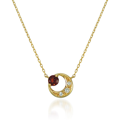 ネックレスGARNET MOON NECKLACE(2ZN2308)｜スタージュエリー公式オンラインストア