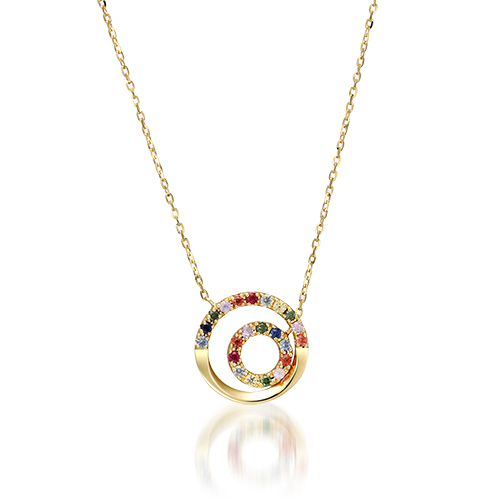 ネックレスMULTI COLOR CIRCLE NECKLACE(1ZN1090)｜スタージュエリー