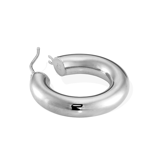 みみ品 BLACK DIAMOND HOOP PIERCED EARRING(Half)(5ZP0052)｜SJX公式