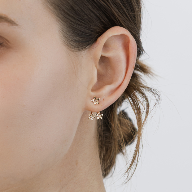 専用 Ｋ10 ピアス BLOOMING STAR PIERCED EARRING ＆ JACKET (K10/片耳用)(2JP1132)K10