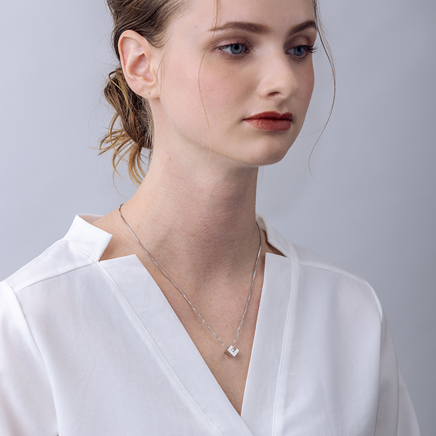 GEOMETRIC SILVER NECKLACE(2SN1623)SV925 ネックレス｜スター