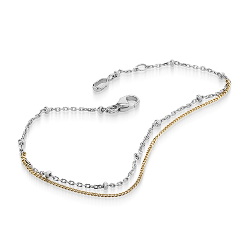 COMBINATION CHAIN BRACELET(2SU1021)SV925/K10 ブレスレット｜スター