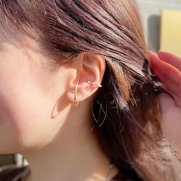 スタージュエリー K10 パール イヤーカフ PEARL EAR CUFF