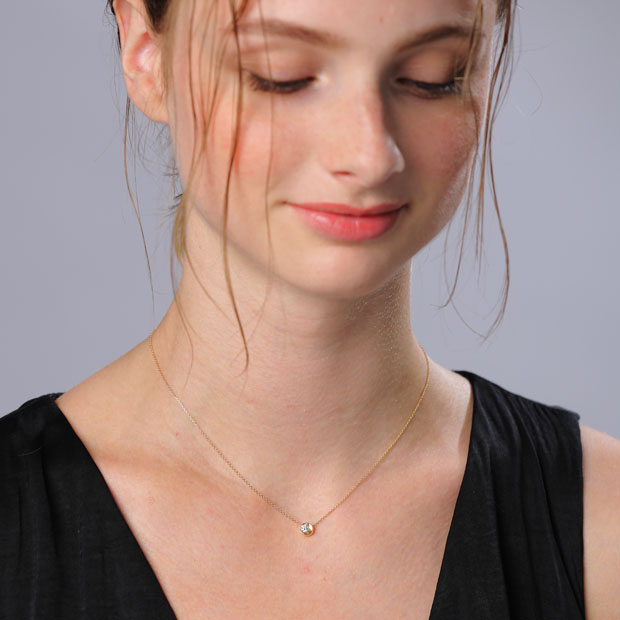 ネックレスMOON SETTING DIAMOND NECKLACE 0.17ct(1ZN0925)|スター ...