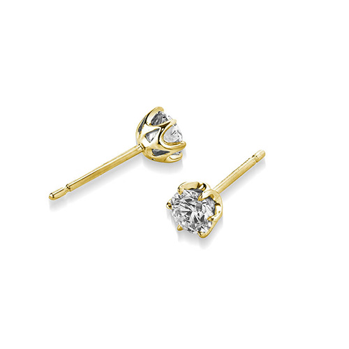STREAM SETTING PIERCED EARRINGS(1ZP0951)K18 ピアス｜スター