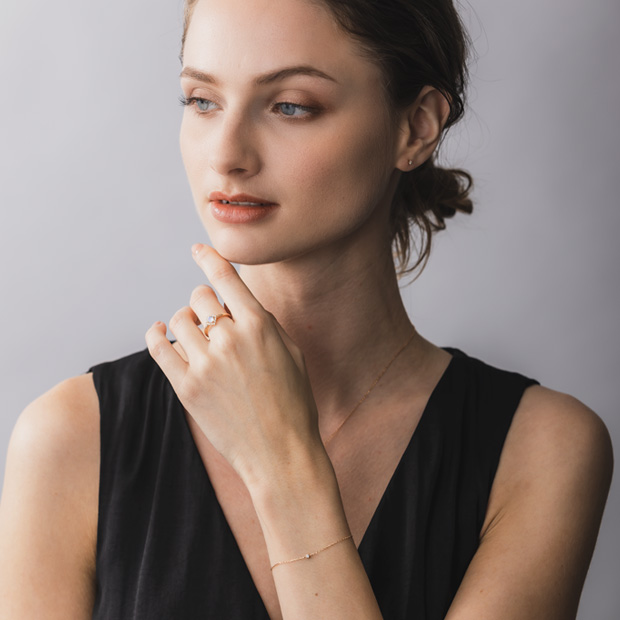 SoireeO ブレスレット　10K ダイヤ付き SoireeO ブレスレット 10K ダイヤ付き