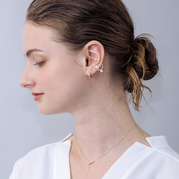 スタージュエリー。イヤーカフ CHAIN PEARL EAR CUFF(2JE0183)K10 イヤーカフ｜スタージュエリー公式