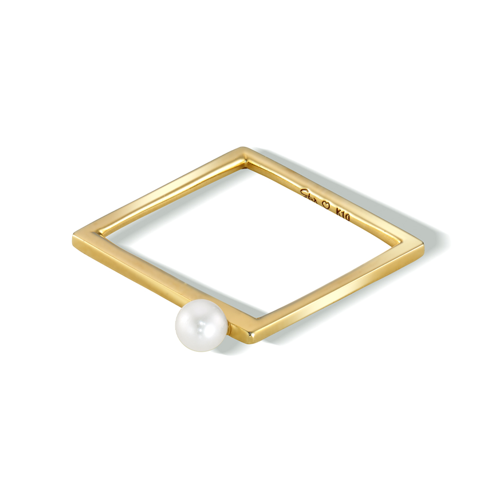 SQUARE PEARL PINKIE RING(2JR7206)STAR JEWELRY GIRL (スタージュエリ 