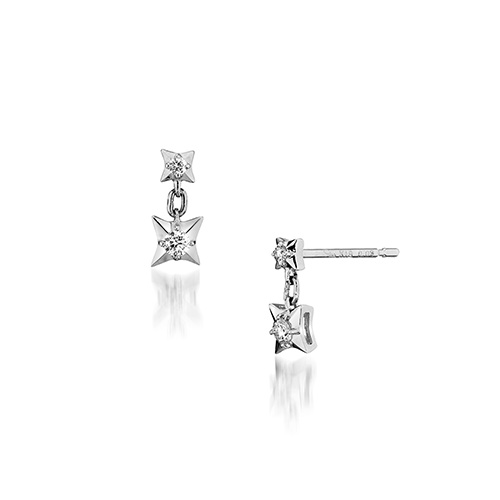 SPARKLE STAR PIERCED EARRINGS(2XP0345)Pt950 ピアス｜スター