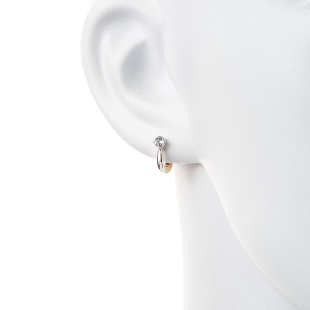 イヤリングWHITE TOPAZ & PEARL CLIP EARRINGS(2JE0045)｜スター 