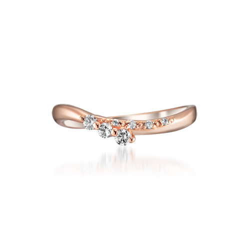 DIAMOND PINKIE RING(2ZR1503)K18 ピンキーリング｜スター