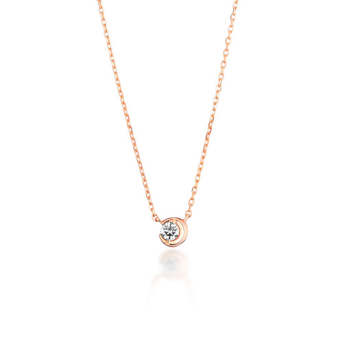 ネックレスMOON SETTING DIAMOND NECKLACE 0.04ct(2ZN2062)|スター