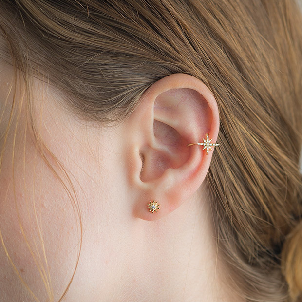 イヤーカフCROSSING STAR EAR CUFF(2ZE0305)｜スタージュエリー公式 ...