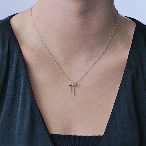 Winter限定】INFINITY BOW NECKLACE(SV)(2SN1685)SV925 ネックレス