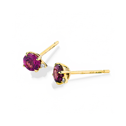 PURPLE GARNET PIERCED EARRINGS(2ZP1664)K18 ピアス｜スター