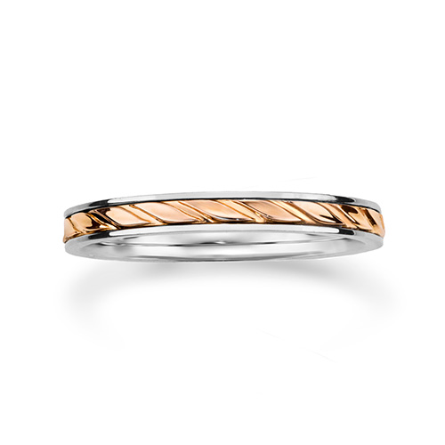 DANCING PETALS MARRIAGE RING(2PR0799)Pt950/K18 マリッジリング