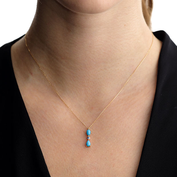 ネックレスTURQUOISE & BLUE SAPPHIRE NECKLACE(2ZN2357)|スター