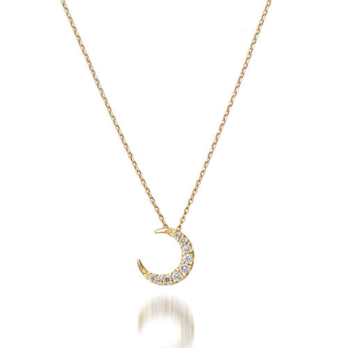 DIAMOND MOON NECKLACE