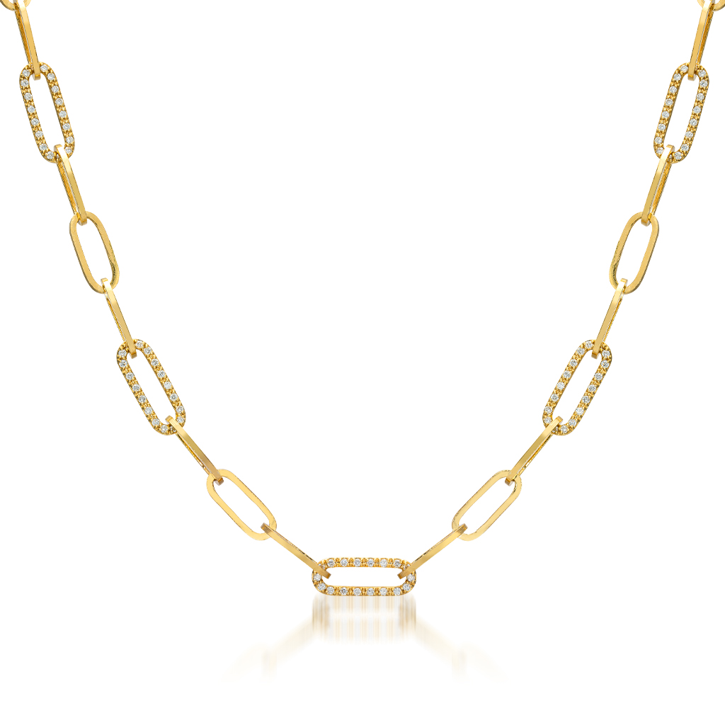 DIAMOND LINKS CHAIN(1ZN1124)K18 ネックレス｜スタージュエリー