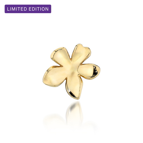 TRANSPARENT FLOWER PIERCED EARRING(片耳用)(2JP1026)K10 ピアス 