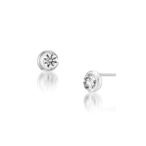 ピアスMOON SETTING DIAMOND PIERCED EARRINGS 0.20ct(1XP0371