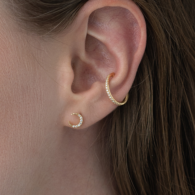 ピアスDIAMOND MOON PIERCED EARRING(2ZP1582)｜スタージュエリー公式 ...