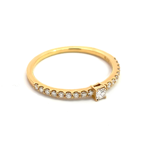 PRINCESS CUT DIAMOND RING(1ZR1236)K18 リング｜スター