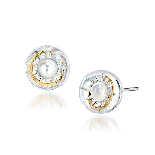 CLEAR CELESTIAL PIERCED EARRINGS(2SP0911)SV925/K10 ピアス