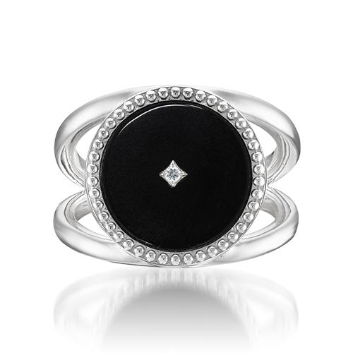 リング(通常サイズ)ONYX COIN RING(2SR7053)STAR JEWELRY GIRL (スター 