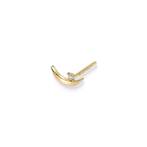 SMILING MOON PIERCED EARRING(2JP1112)K10 ピアス｜スタージュエリー