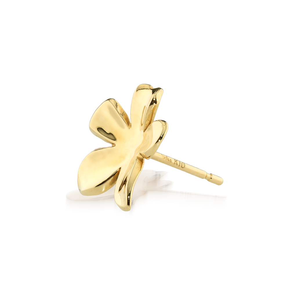 TRANSPARENT FLOWER PIERCED EARRING(片耳用)(2JP1026)K10 ピアス 