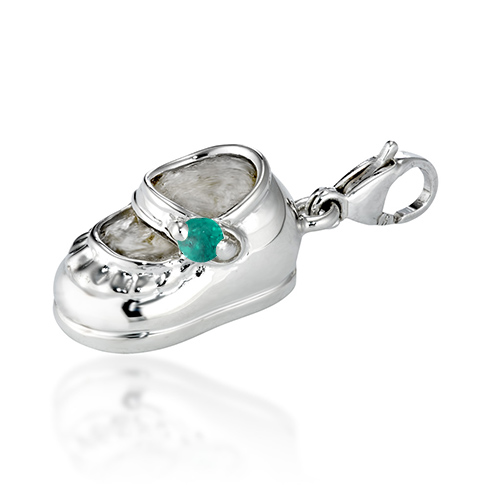 BABY SHOE CHARM EMERALD(5月)(2SC0773)SV925 ベビー｜スター