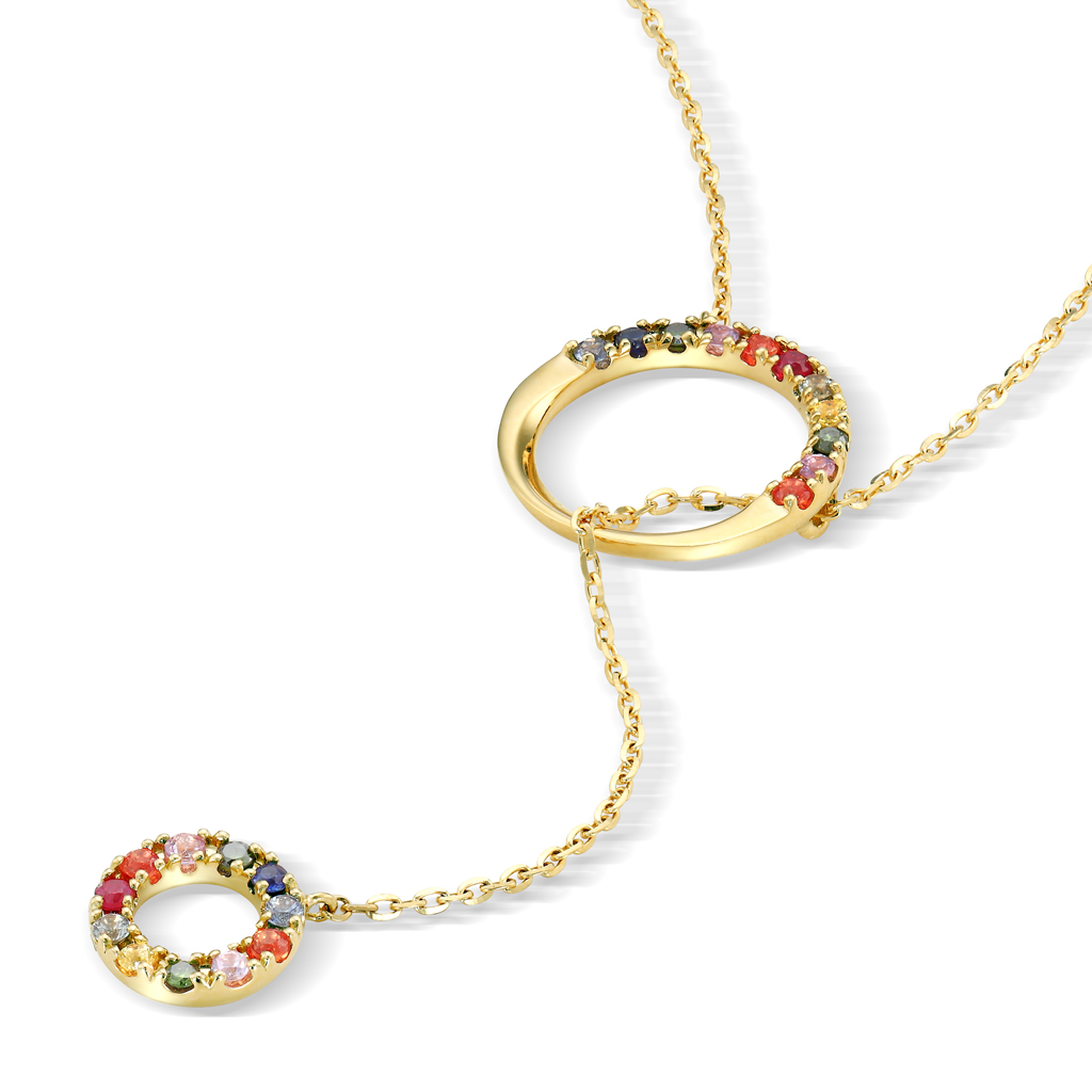 ネックレスMULTI COLOR CIRCLE NECKLACE(1ZN1090)｜スタージュエリー ...