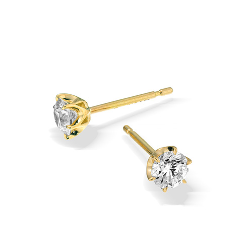 STREAM SETTING PIERCED EARRINGS(1ZP0952)K18 ピアス｜スター