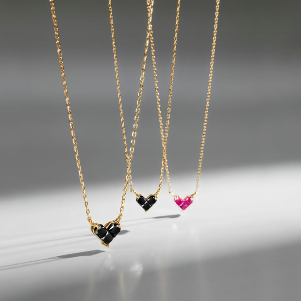 STAR JEWELRY　ハート　k18 ネックレス MYSTERIOUS HEART DIAMOND NECKLACE 0.15ct(1ZN1107)K18