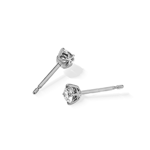 CROSSINGSTAR SETTING PIERCED EARRINGS(1XP0443)Pt950 ピアス｜スター