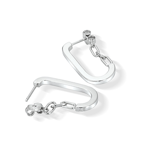 お買い得モデル CLIP CHAIN ピアス EARRINGS(2SP0879)SV925 PIERCED HOOP アクセサリー