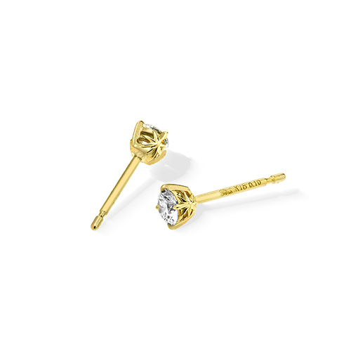 CROSSINGSTAR SETTING PIERCED EARRINGS(1ZP0956)K18 ピアス｜スター