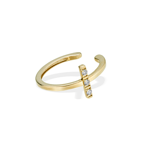 DIAMOND CROSS EAR CUFF(2JE0216)K10 イヤーカフ｜スタージュエリー
