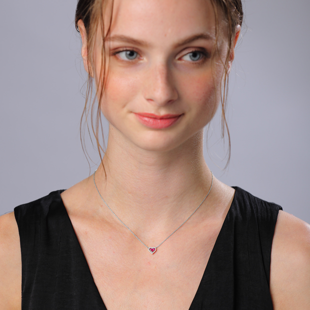 ネックレスMYSTERIOUS HEART RUBY & DIAMOND NECKLACE(1ZN1038