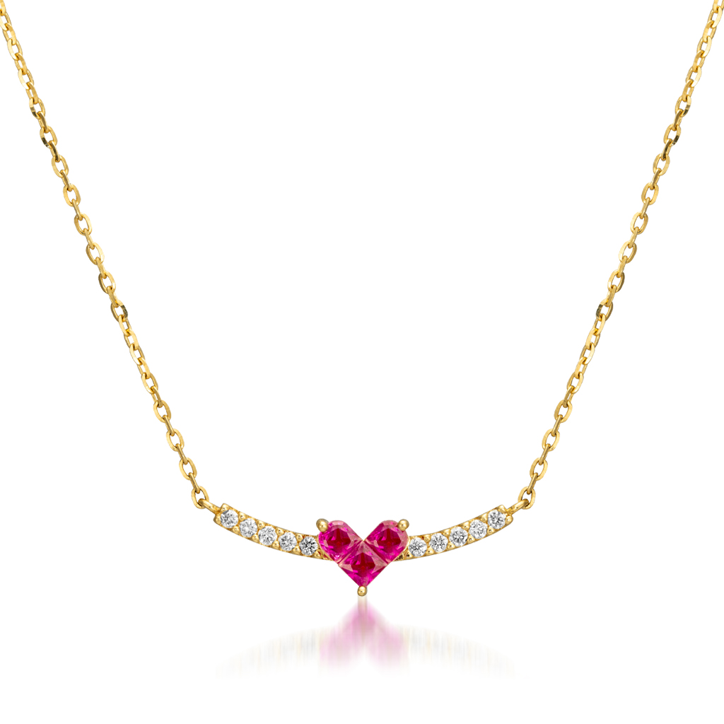 ネックレスMYSTERIOUS HEART RUBY NECKLACE(1ZN1110)｜スター 