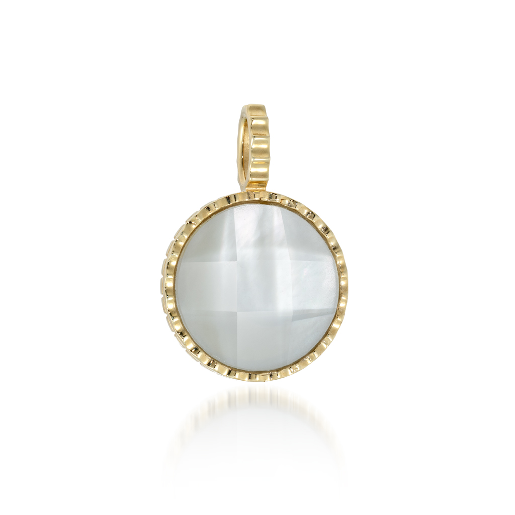 FACET STONE CHARM(マザーオブパール)(2JC0107)K10 チャーム
