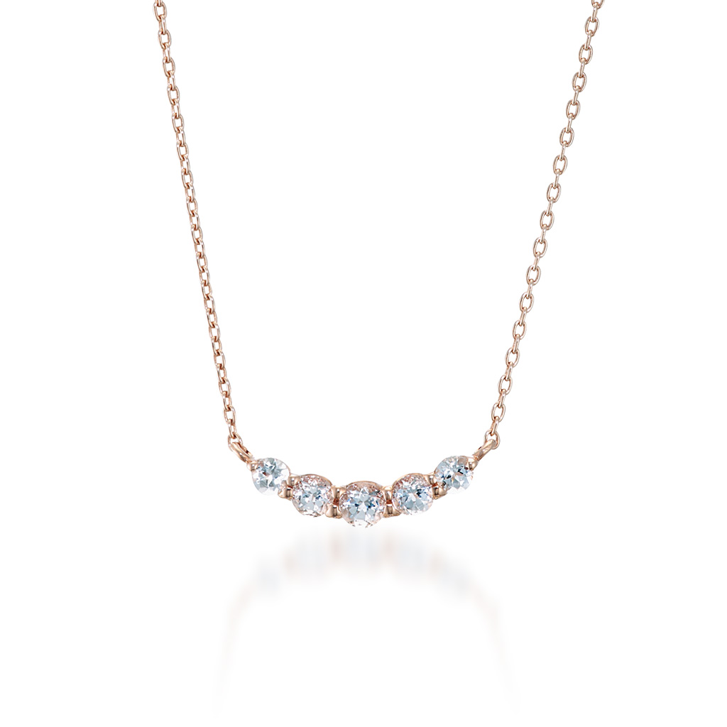 K10 ネックレス WHITE TOPAZ NECKLACE(11月の誕生石 トパーズ)