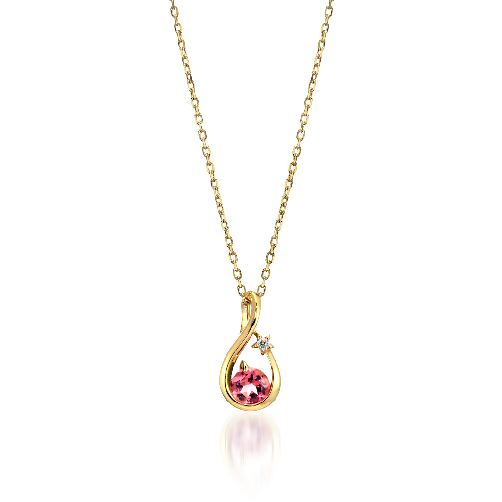 ネックレスPINK TOURMALINE SHOOTING STAR NECKLACE(2JN0614)｜スター