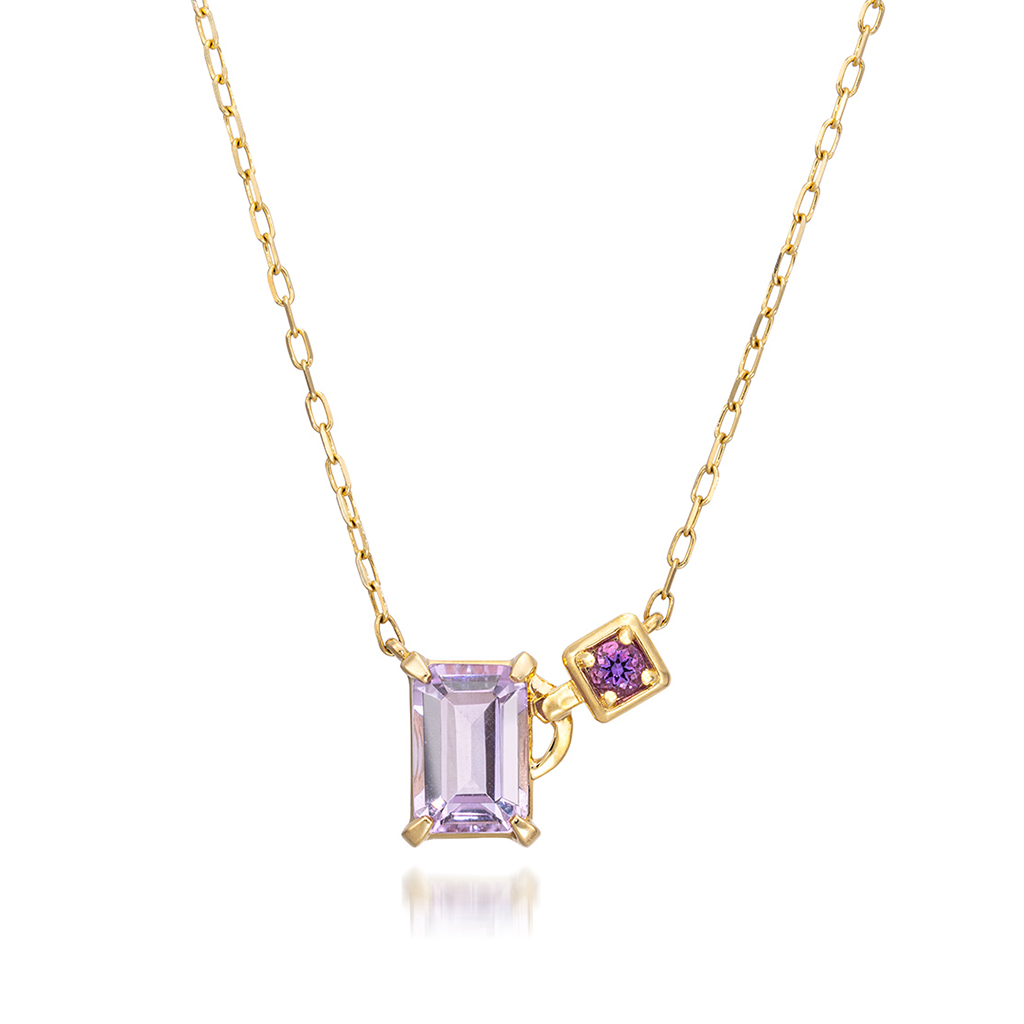 K10 ネックレス LILAC LINKS NECKLACE(2月の誕生石 アメシスト)