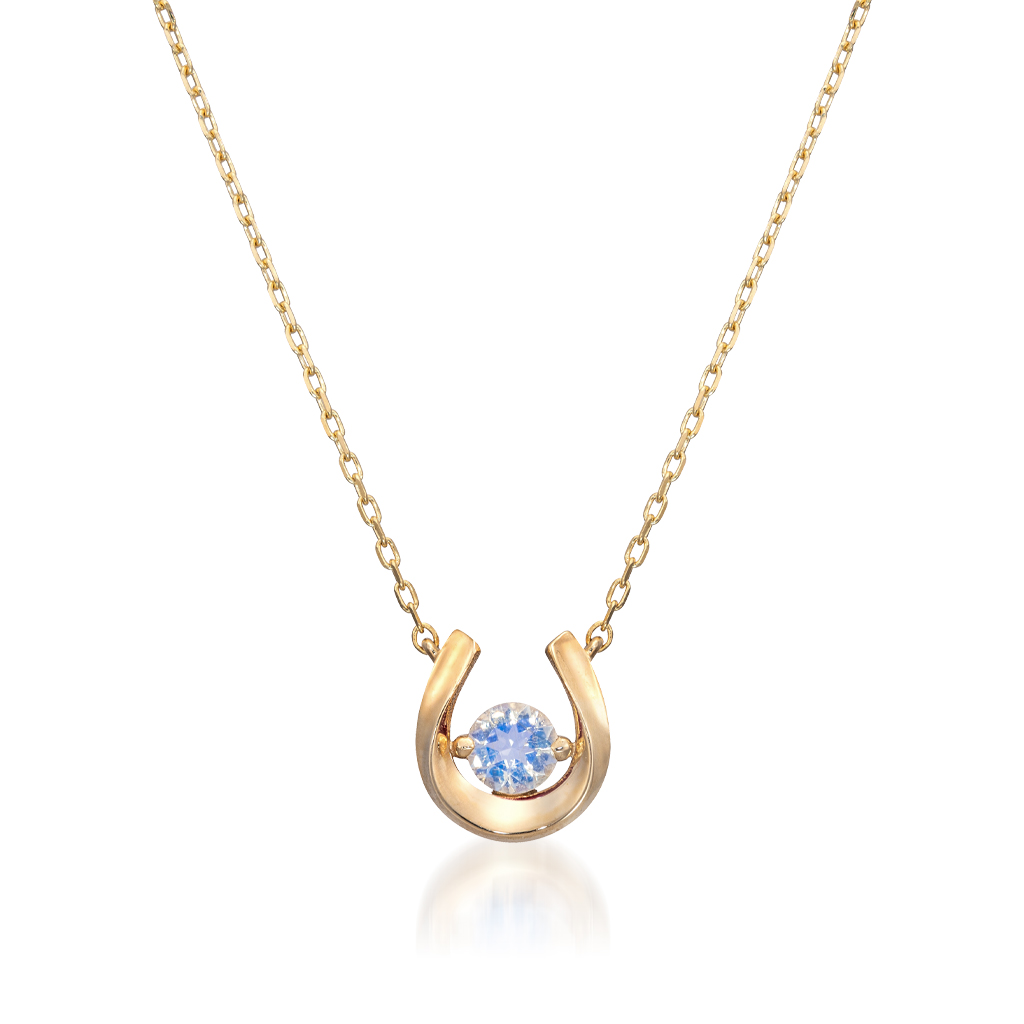 HORSESHOE BLUE MOON STONE NECKLACE